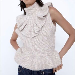 Zara sleeveless wool sweater